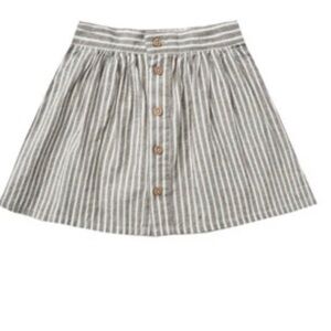 Rylee + Cru Striped Gray Skirt